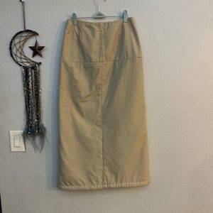 Richmond Denim puffer Khaki Nylon Utility Maxi Skirt